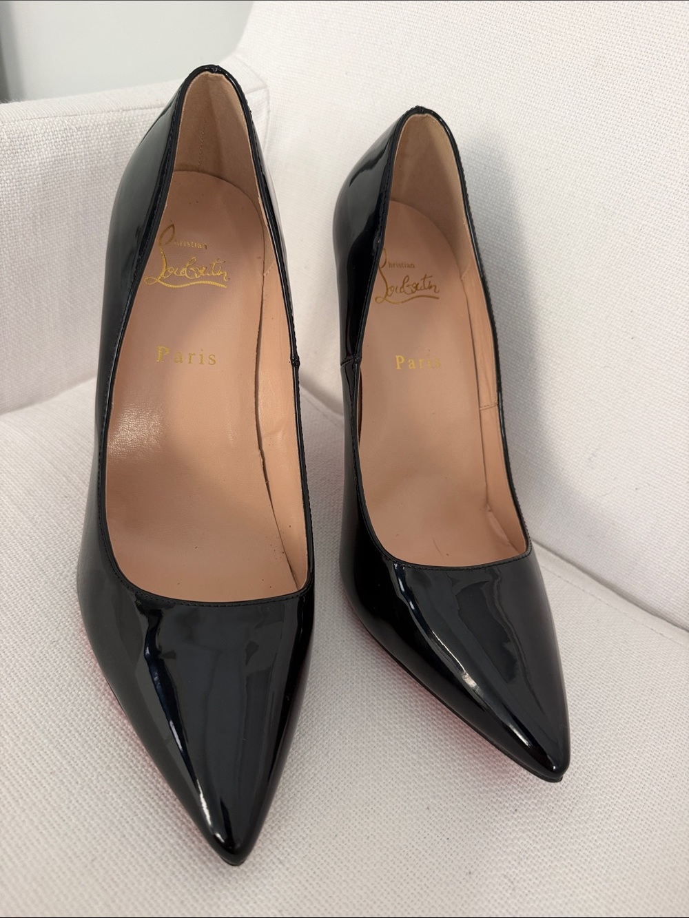 Christian Louboutin Kate 100MM Patent Leather Pumps Size 12 US 100% authentic